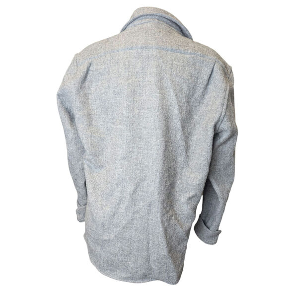 Isabel Marant Gray Wool Shacket Button-Up Shirt Quiet Luxury Designer Size 10 - Picture 5 of 10